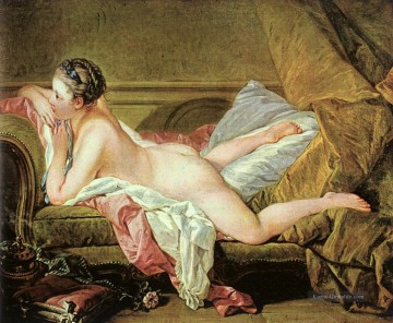  nackt - Akt auf einem Sofa Rokoko Francois Boucher